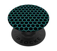 Blue Black Phone Grip Back of Phone Pop Up Holder Geometric PopSockets PopGrip Adhésif