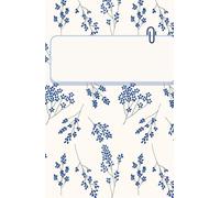Blue Bloom Graph Paper Notebook: 302 Pages | Hardcover | 5 mm Grid Paper Premium Squared Notebook for Notes, Math, School & Work