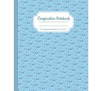 Blue Bow Composition Notebook Wide Ruled 100 Pages: Cute Coquette Aesthetic School Supplies Office Stationery for Girls, Teens, and Women