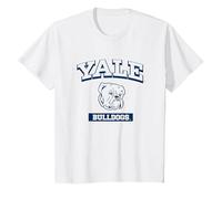 Blue Bulldogs de l'université de Yale T-Shirt, Enfant, Blanc, 10 Ans
