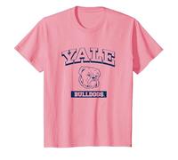 Blue Bulldogs de l'université de Yale T-Shirt, Enfant, Rose, 6 Ans