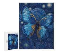 Blue Butterfly Night Sky Art Puzzle 500 Pièces Educa Jouet en Bois Cadeau Unique Décoration Intérieure Jeu Éducatif Challenge Toy Adultes Et Enfants À Partir De 14 Ans 500 PCS