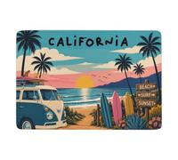 Blue California Sunshine Tapis 150 X 100 Cm, Doux Antidérapant Pour Salon | Tapis intérieur doux : adapté à une utilisation toute l'année; avec impression par transfert thermique; pour chambre