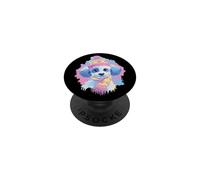 Blue Caniche Winter Portrait Écharpe pour Amoureux des Chiens Jaune PopSockets PopGrip Adhésif