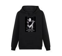 BLUE CAPTAIN Chester Bennington Hoodies Hooded Long Sleeve Pullover Sweatshirts for Men Black M