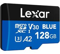 Blue Carte Micro Sd 128Go, Jusqu'À Carte Microsdxc Uhs-I 160 Mo/S En Lecture, Classe 10, U3, V30, A2, Vidéo Full Hd Et 4K, Carte Mémoire Haute Vitesse Pour Smartphones/Tablettes/Caméras D'Action