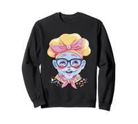 Blue Chef Kawaii Bakery Portrait Graphique Personnage Rose Sweatshirt