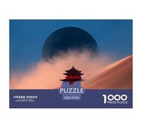 Blue Cloudscpe 1000 Pcs Carton Extra-épais Lot de Puzzles Oriental Moon Pagoda Stimulant Et Éducatif Jeu Créatif Puzzles pour Adultes Et Enfants 70x50cm/1000pcs