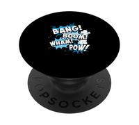 Blue Color Bang Boom Wham POW! Graphique Bleu PopSockets PopGrip Adhésif