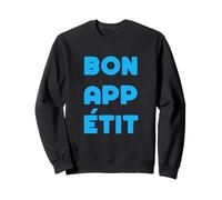 Blue Color Bon App Etit Blue Graphic Sweatshirt