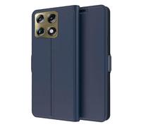 (Blue) Compatible For Motorola Signature 5G Case Shockproof TPU Inner Shell Leather Phone Cover Card Slot