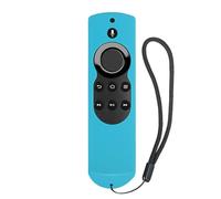 Blue Coque de télécommande en Silicone antidérapante, antichoc, pour Amazon Fire TV, avec télécommande vocale 4K Alexa (édition 2017) (2e génération) Nipseyteko