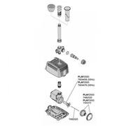 BLUE CORAL-Axe avec embout pour pompe bassin Flow et Play - EHEIM - Modèle 2500/3500