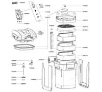 BLUE CORAL-Cuve pour Filtre Professionel3 1200XL / 1200XLT - EHEIM PIÈCES DÉTACHÉES