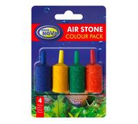 BLUE CORAL-Diffuseur à air cylindrique coloré, AQUA NOVA - 2.5x1.5cm, lot de 4