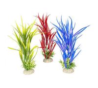 BLUE CORAL-Plante artificielle Amazon Sword M, coloris variés, AQUA DELLA - 30cm