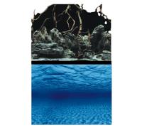 BLUE CORAL-Poster aquarium racines et fonds marins AQUA NOVA - taille XL 150x60 cm