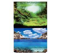 BLUE CORAL-Poster aquascaping dual-side plant/ocean AQUA NOVA - 100x50cm