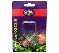 BLUE CORAL-Raccords 4 voies pour tuyaux diamètre 4/6mm lot de 2 - AQUA NOVA - adaptabilité optimale - 2 pièces