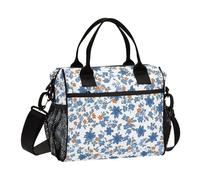 Blue Crush Boîte à déjeuner pour adulte avec porte-bouteille, sac fourre-tout avec bandoulière pour adolescentes, femmes, collège