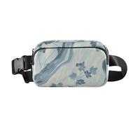 Blue Crush Sac banane élégant pour homme et femme Grande capacité avec sangle réglable pour voyage, vacances, course à pied, Bleu Crush, 1 size