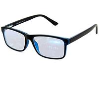 BLUE CUT Lunettes De Blocage De La Lumière Bleue - Les Lunettes D'Ordinateur Anti-Fatigue Empêchent Les Maux De Tête Lunettes De Joueur (Noir/Bleu, 1,00) unisexe-adulte