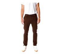 Blue de Gênes - Pantalon Chino fuselé inspiré militaire - Homme - Pantalons - Brun - Taille: W34 L32