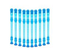 Blue Descant Recorder with Cleaning Rod by Gear4music, Pack of 10