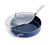 Blue Diamond CC01811-001 Saute Jumbo Poêle à frire en métal pour lave-vaisselle, céramique infusée de diamant sans PFAS, antiadhésive