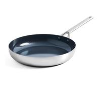 Blue Diamond Triple Steel Poêle à Frire Antiadhésive 20cm, Sans PFAS, Multicouche, Compatible avec l'Induction, Résistante au Lave-vaisselle et au Four, Argenté
