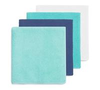 Blue Dolphin - Pack de 4 Chiffons en Microfibre 100% Recyclée, Super Absorbants, Chiffons de Cuisine, Séchage Rapide, Microfibre, Lavables, Nettoyage, Cuisine, 38x36cm