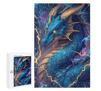 Blue Dragon Artwork Puzzle 1000 Pièces Educa Jouet en Bois Cadeau Unique Décoration Intérieure Jeu Éducatif Challenge Toy Adultes Et Enfants À Partir De 14 Ans 1000 PCS