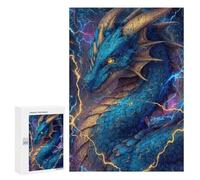 Blue Dragon Artwork Puzzle 1000 Pièces Educa Jouet en Bois Cadeau Unique Décoration Intérieure Jeu Éducatif Challenge Toy Adultes Et Enfants À Partir De 14 Ans 300 PCS