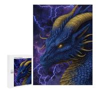 Blue Dragon Fantasy Art Print Puzzle 1000 Pièces Educa Jouet en Bois Cadeau Unique Décoration Intérieure Jeu Éducatif Challenge Toy Adultes Et Enfants À Partir De 14 Ans 500 PCS