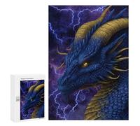 Blue Dragon Fantasy Art Print Puzzle 1000 Pièces Educa Jouet en Bois Cadeau Unique Décoration Intérieure Jeu Éducatif Challenge Toy Adultes Et Enfants À Partir De 14 Ans 300 PCS