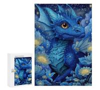 Blue Dragon Fantasy Artwork-3 Puzzle 300 Pièces Educa Jouet en Bois Cadeau Unique Décoration Intérieure Jeu Éducatif Challenge Toy Adultes Et Enfants À Partir De 14 Ans 300 PCS