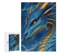 Blue Dragon Fantasy Artwork Puzzle 1000 Pièces Educa Jouet en Bois Cadeau Unique Décoration Intérieure Jeu Éducatif Challenge Toy Adultes Et Enfants À Partir De 14 Ans 300 PCS