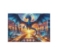 Blue Dragon - Puzzle bleu ciel - Jeu de puzzle amusant pour adultes - 500 pièces