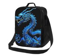 Blue Dragon Sac à déjeuner pour homme et femme de grande capacité réutilisable isotherme avec bandoulière réglable pour adultes