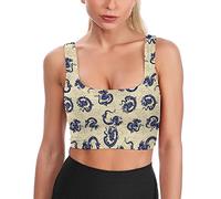 Blue Dragon Soutien-Gorge de Sport pour Femme - Débardeur de Yoga imprimé rembourré