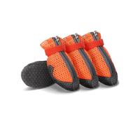 Blue Dream Island Bottes d'été pour chien en maille respirante antidérapante pour animal domestique - Housse de protection pour léchage des pieds - Taille M (orange)