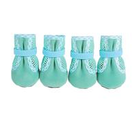 Blue Dream Island Bottes respirantes pour chien, toutes saisons, antidérapantes, protection des pattes pour chiens, promenades quotidiennes, sols durs, chaussures de trottoir chaudes_XL (vert)