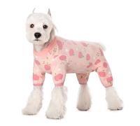 Blue Dream Island Combinaison de convalescence pour petit chien, combinaison à 4 pattes, protection anti-léchage pour soins post-opératoires, pyjama mignon pour chiot avec entrejambe entrejambé_2XL