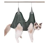 Blue Dream Island Hamac de toilettage pour animaux domestiques, chat/chiot/petit chien, sac de retenue pour le bain, la coupe des ongles, les oreilles, les yeux et les griffes, taille S (vert)