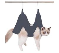Blue Dream Island Hamac de toilettage pour animaux domestiques, chat/chiot/petit chien, sac de retenue pour le bain, la coupe des ongles, les oreilles, les yeux et les griffes, XS (gris)