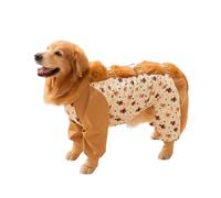 Blue Dream Island Pantalon imperméable anti-saleté pour chien, protection du ventre, vêtements de promenade en plein air, combinaison à 4 pattes et anti-poussière pour chiens de petite, moyenne et