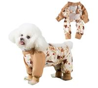 Blue Dream Island Pantalon imperméable anti-saleté pour chien, protection du ventre, vêtements de promenade en plein air, combinaison à 4 pattes anti-poussière pour chiens de petite, moyenne et grande