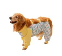 Blue Dream Island Pantalon imperméable et anti-saleté pour chien, protection du ventre, vêtements de promenade en plein air, combinaison à 4 pattes anti-poussière pour chiens de petite, moyenne et