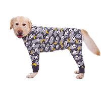 Blue Dream Island Pyjama pour chien de taille moyenne et grande - Chemise en coton léger anti-poils - Combinaisons après une chirurgie pour chien - Vêtements de convalescence pour chiens_26 (panda