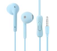Blue Écouteurs intra-auriculaires filaires, casque d'écoute stéréo avec micro, pour Xiaomi Redmi Huaiwei iphone Samsung LG et PC, 3.5mm ""Nipseyteko